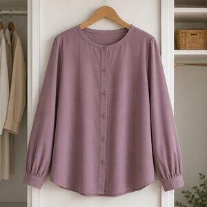 Mauve Pleated Blouse